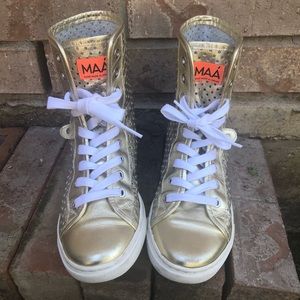 MAA leather high top sneakers